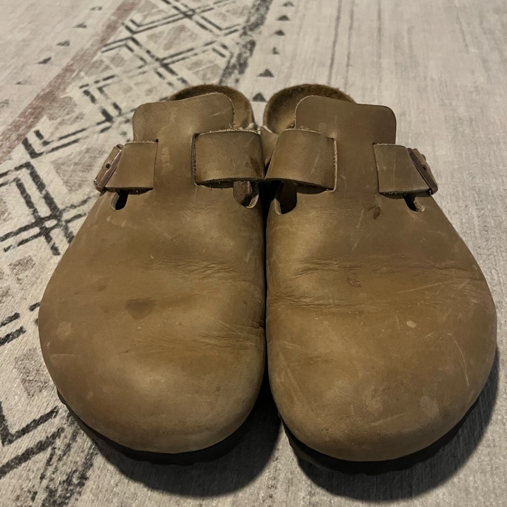 Birkenstock Boston Leather Clog Tobacco Brown EU 44
